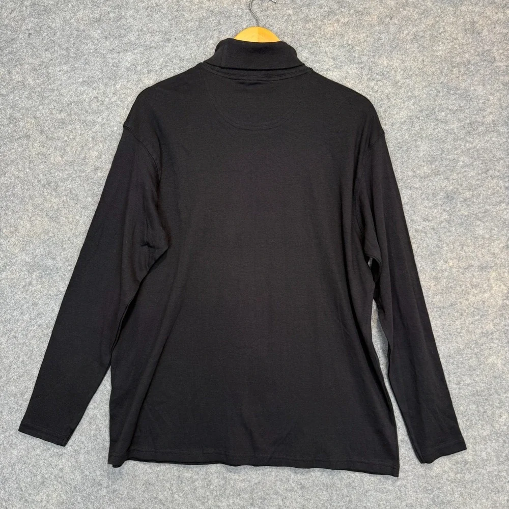 James Pringle Turtleneck Long Sleeve Shirt‎ Mens XL Extra Large Black Knit NEW